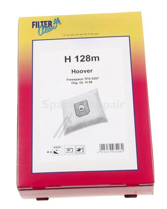 Filterclean Vacuum Cleaner Bags - H128m Fl0759-k Microfibre Dust Bags And Filter Set X 4+1+1 H58 H63 H64