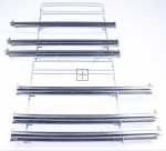 Slider - 17007521 Full Extension Rails 3-fold 3-level Telescopic Oven Rails - Full Extendable Not For Pyrolysis Max 12kg [Bosch Siemens]