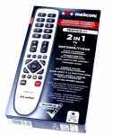 Meliconi Universal Remote Control - Pratico 2+ TÉlÉcommande Universelle Senior Pour 1 Tv + 1 DÉcodeur Tnt Ou Satellite