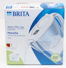 Brita Filter Jug - Marella Tischwasserkaraffe, Maxtra+, Weiss