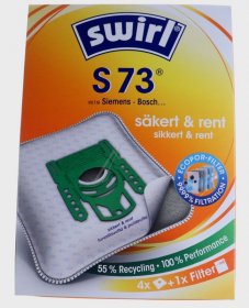 Melitta Vacuum Cleaner Bags - S73 - 99781 6778486 Hoover Bag Airspace Green Line 4 Pieces