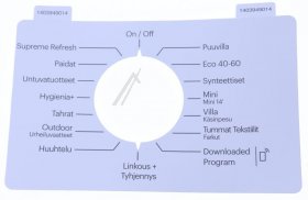 Operating Unit Screen - 1403949014 C00907633 Inlay-finnish [Arcelik]