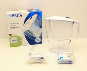 Brita Filter Jug - Carafe Aluna Calendar Blanche- 2 Filtres À Eau Maxtra Pro All-in-1 Inclus (1)+(4) -new