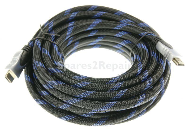 Compatible Hdmi Cable - Hdmi Lead With Metal Plug And Black Blue 10m