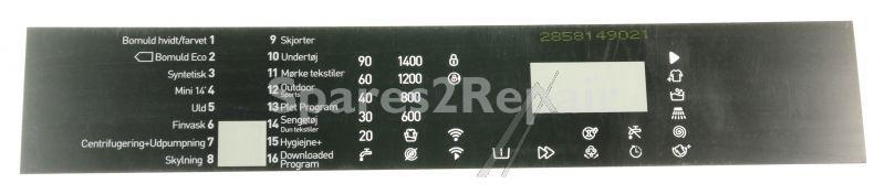 Operating Unit Screen - 2858149021 C00907566 Inlay-danish [Arcelik]