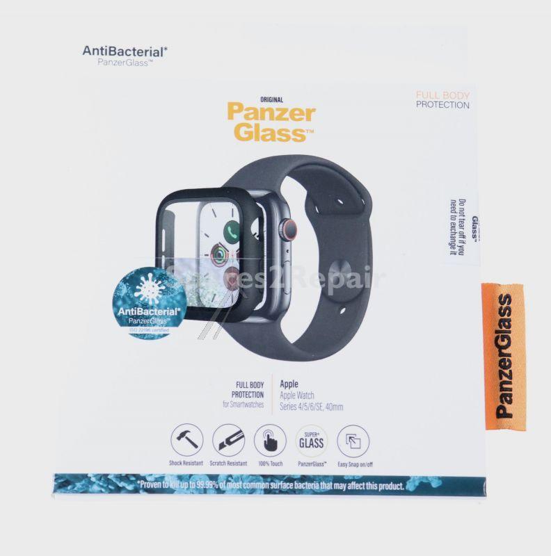 Panzerglass Display Protective Film - 3640 Panzerglass Screen Protector Full Body Apple Watch Series 4 | 5 | 6 | Se 40mm | Black