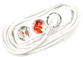 Brennenstuhl Three-way Trailing Socket - Eco-line Three-way Trailing Socket, White, 5m