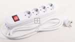 Bachmann 4 Way Socket Outlet Switch - 381 230k Smart Steckdosenleiste 4-fach Mit Schalter 1 5m Weiss