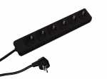 Bachmann Six-way Trailing Socket - 381 141s Selly 6-way Power Strip 1 5m Black H05vv-f 3g1 50mm² With Increased Touch Protection