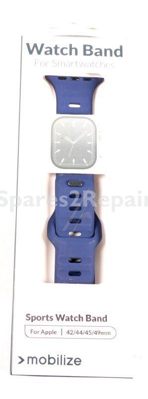 Mobilize Wristbands For Smartwatch - 81640 Mobilize Silicone Strap - Sport - For Apple 42-44-45-49mm - Blue