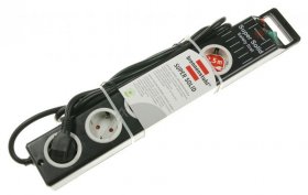 Brennenstuhl 5 Way Socket Outlet Switch - Super-solid-line Steckdosenleiste 5-fach Schwarz-lichtgrau 2,5m H05vv-f 3g1,5