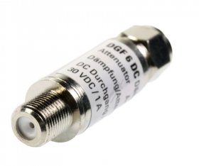Polytron Level Controller - Dgf 6 Dc Fixed Attenuator, 6 Db, F-type, Dc Through Loss