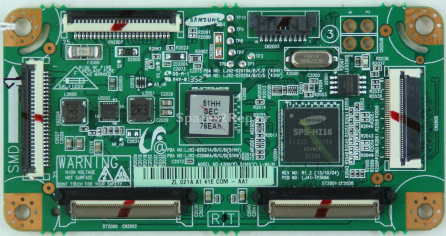 Samsung PE51H4500 - Logic CTRL - LJ92-02021A A1 - LJ41-10346A R1.2 - (51HH)
