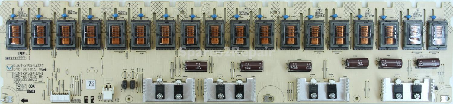 Sharp LC-42DH77E - Inverter - RUNTKA534WJZZ - DAC-60T019 AF - REV:00A