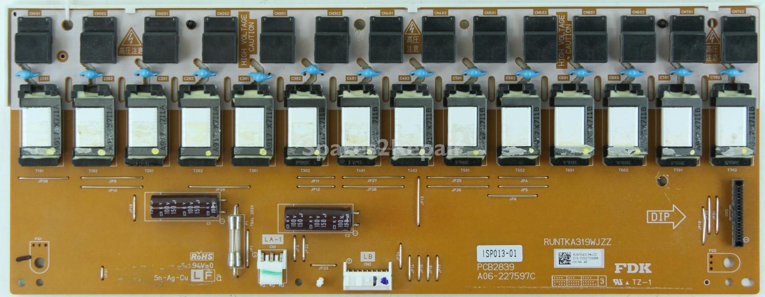 Sharp LC-42B20E - Inverter - PCB2839 - A06-227597C - RUNTKA319WJZZ