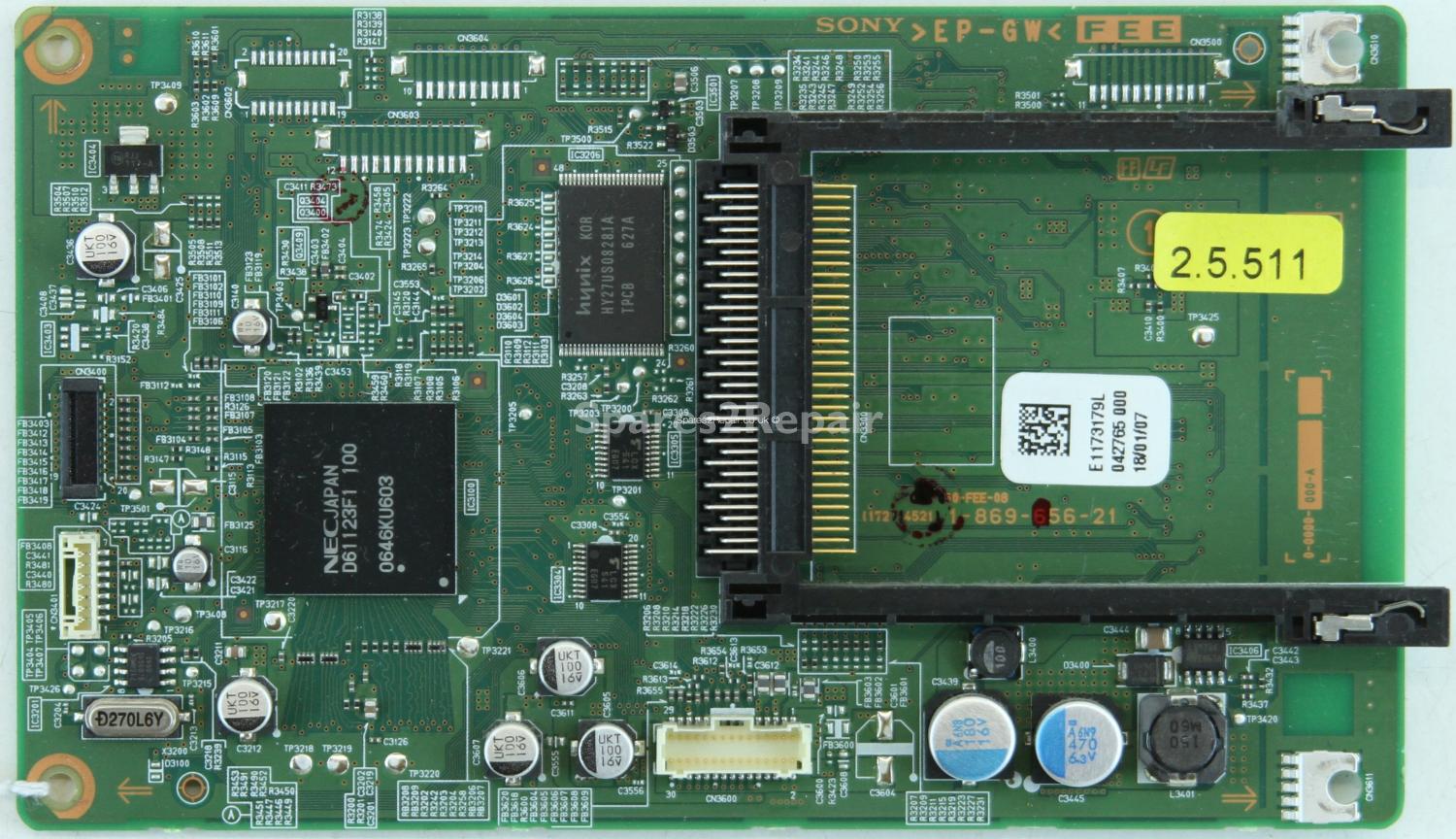 Sony KDL-26S2030 - Card Reader - 1-869-656-21 - E1173179L - 172714521 - CFE-050-FEE-08