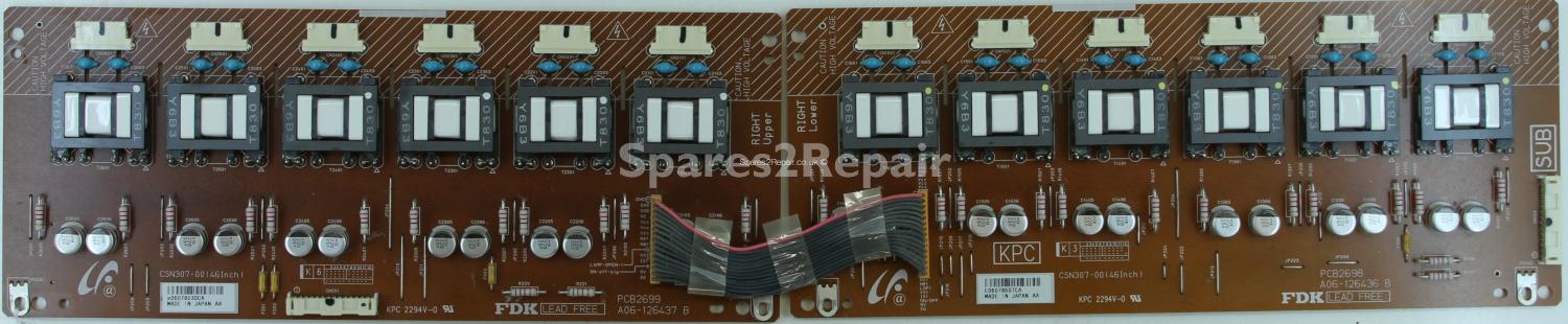 Sony KDL-46S2010 - Inverter - PCB2699 - A06-126437 B - PCB2698 - A06-126436 B