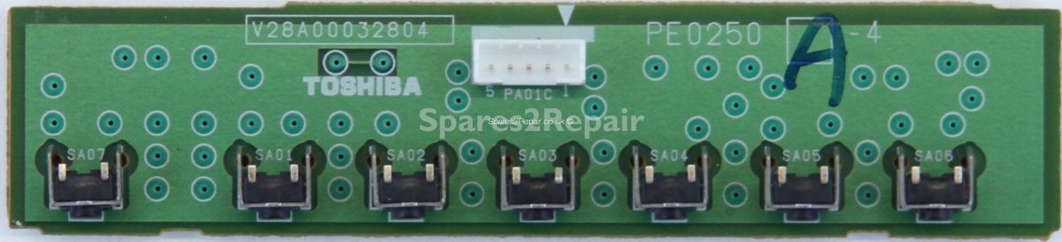 Toshiba 37X3030D - Buttons - PE0250 A-4 - V28A00032804